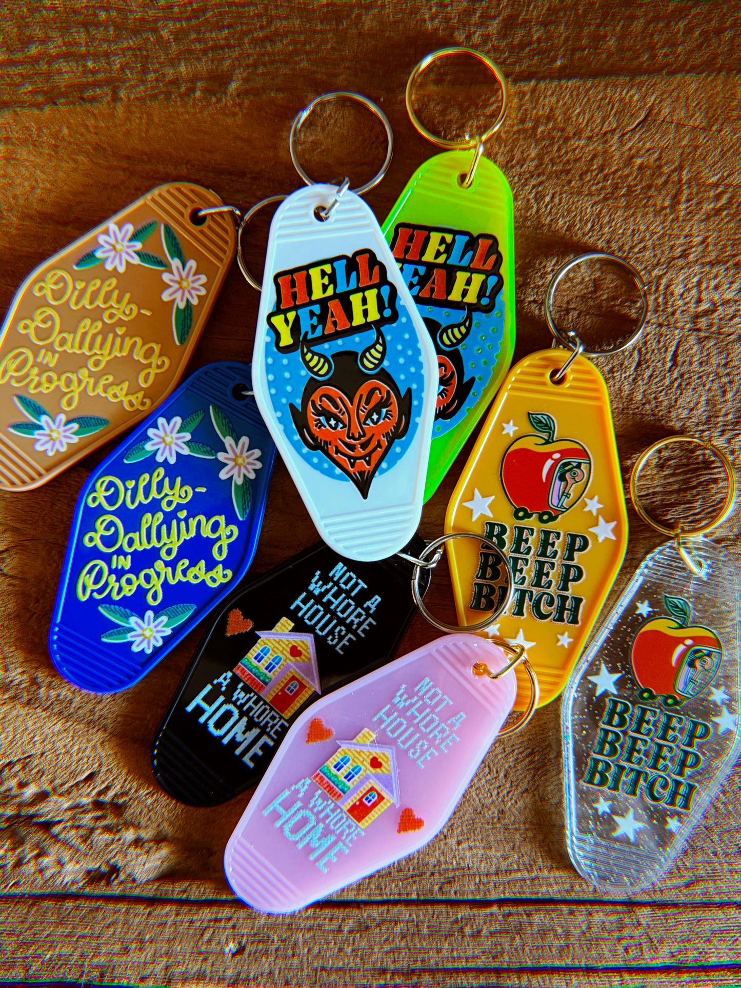 Dilly-Dallying in Progress Keychain