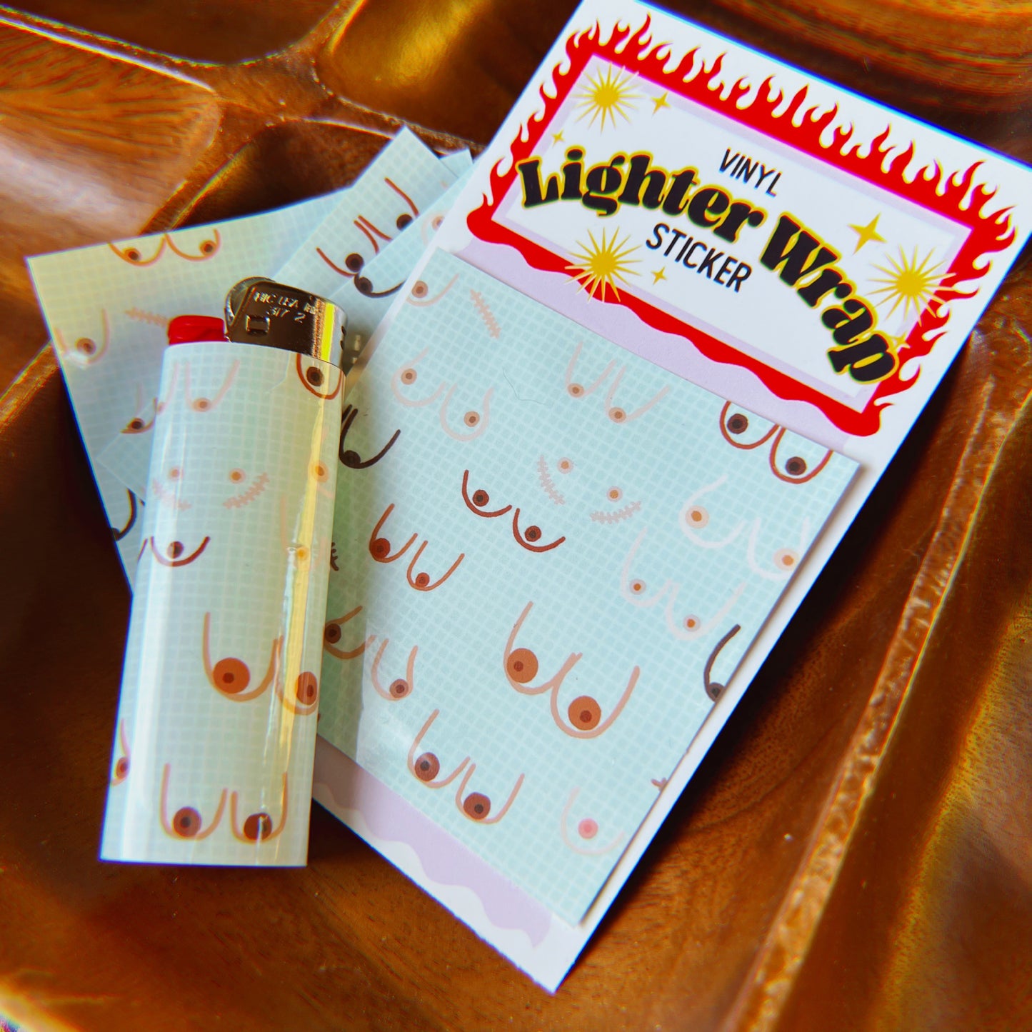 Boobs Are Awesome - Vinyl Lighter Wrap