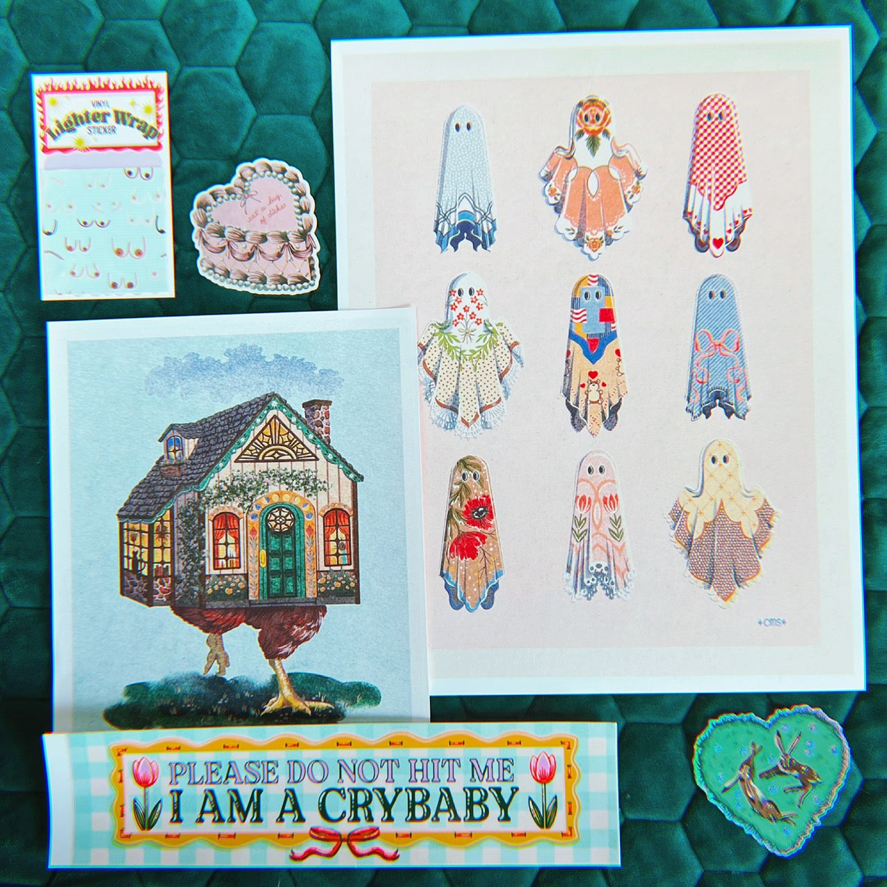 Cozy Ghosts Art Print - Multiple Size Options