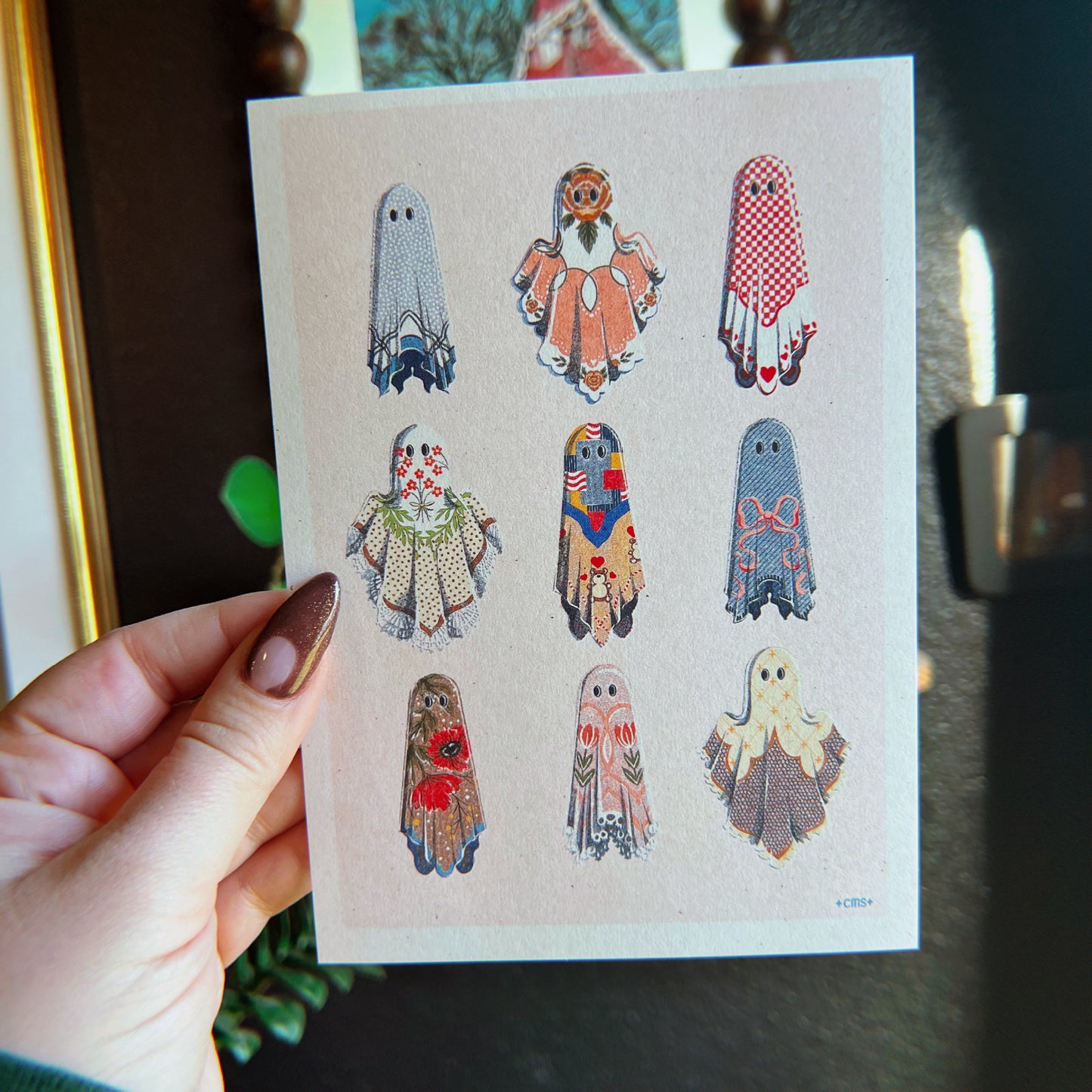 Cozy Ghosts Art Print - Multiple Size Options