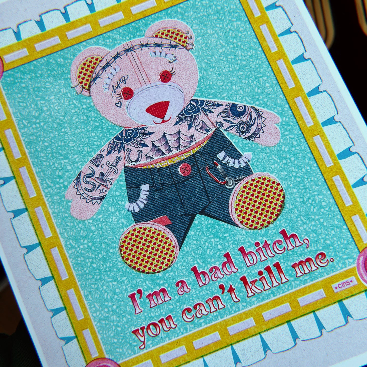 Unkillable Doodlebear Art Print - Multiple Size Options