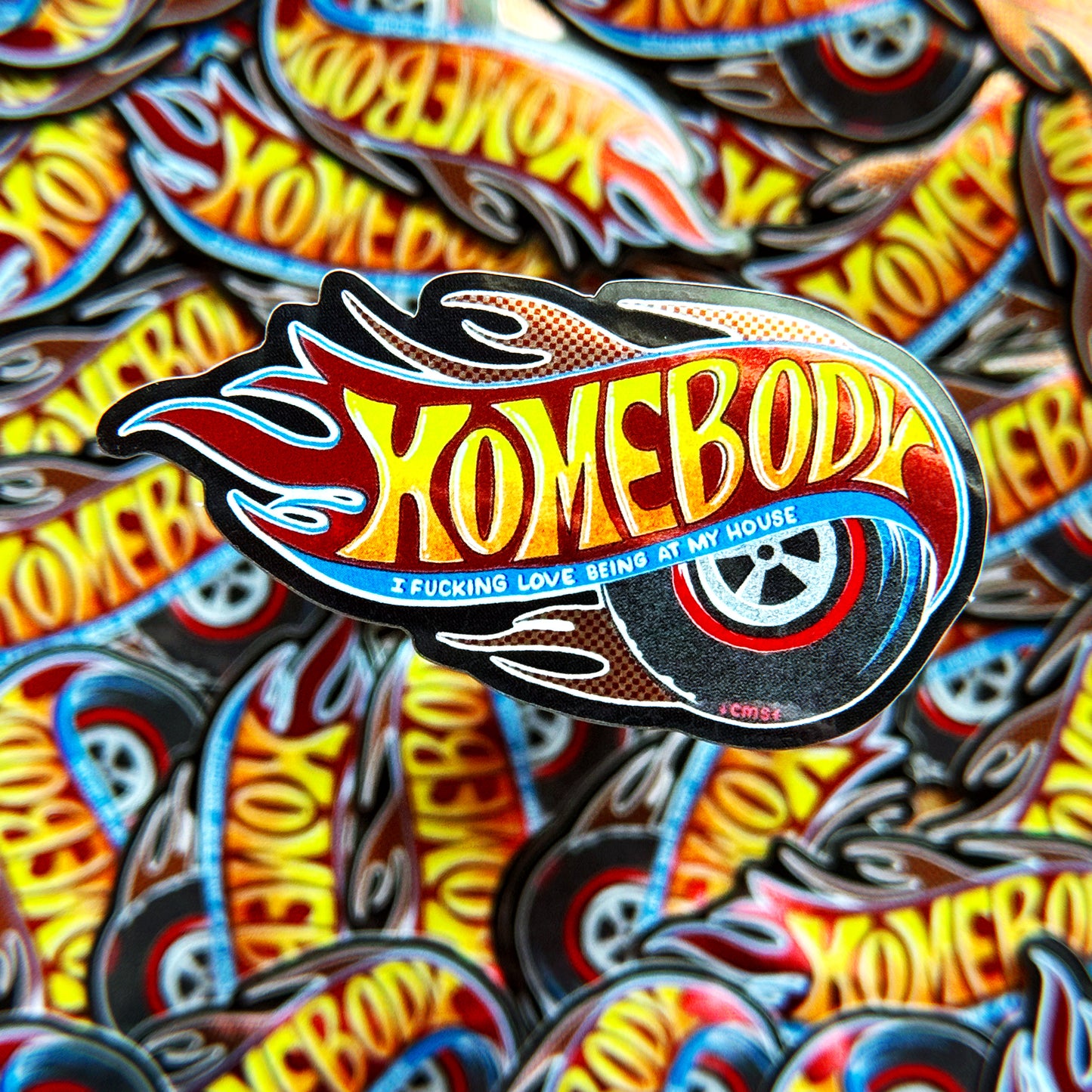 Homebody Hotwheels Sticker
