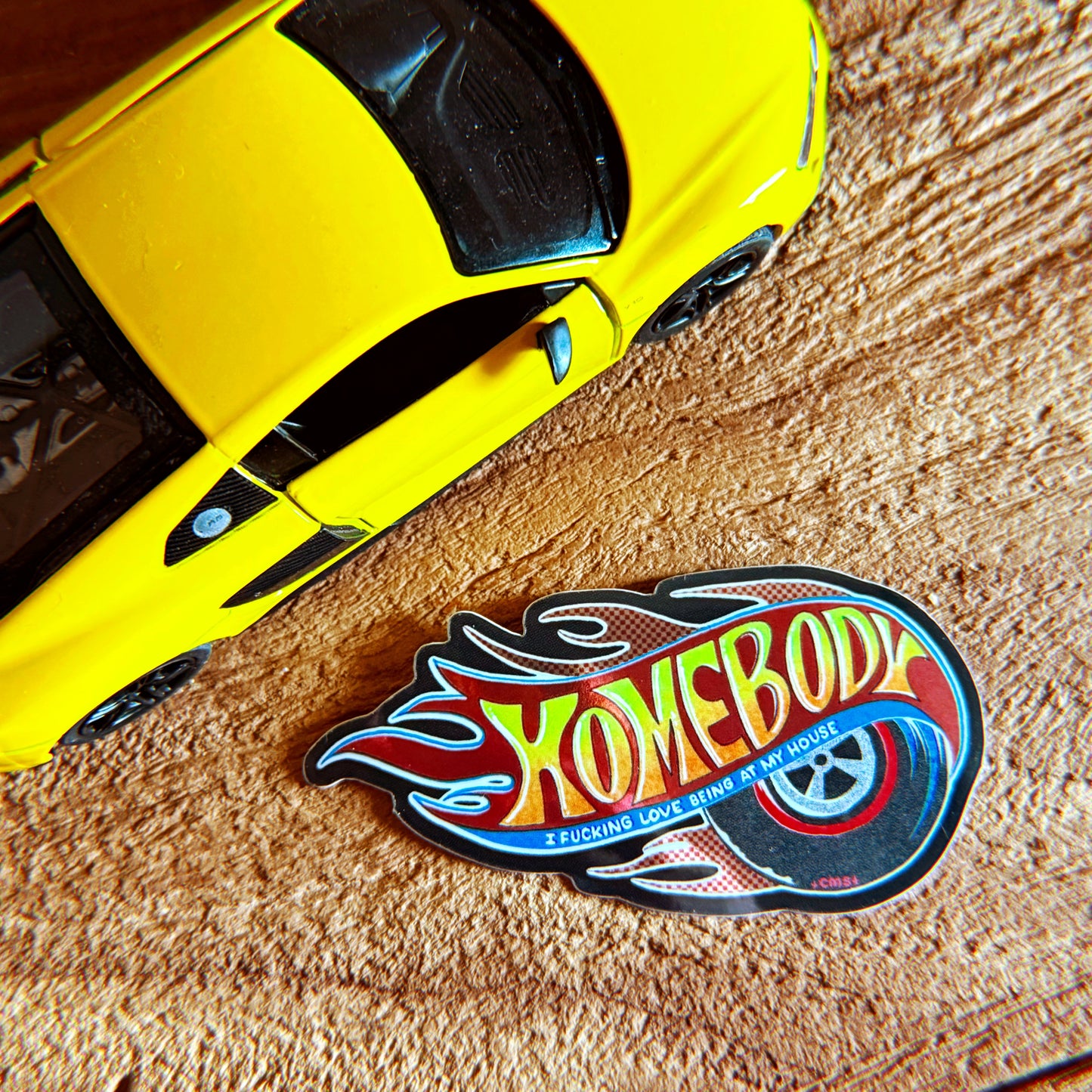 Homebody Hotwheels Sticker