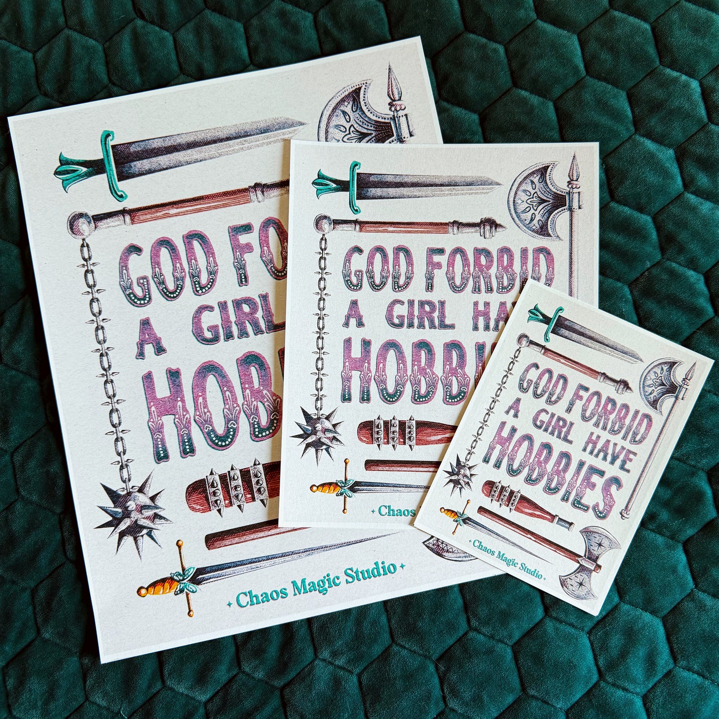 Girl Hobbies Art Print - Multiple Size Options