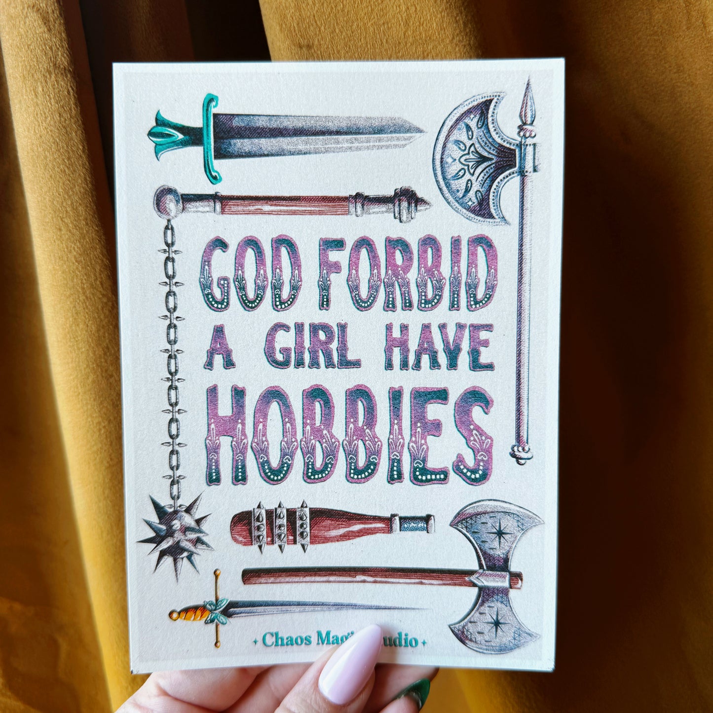 Girl Hobbies Art Print - Multiple Size Options