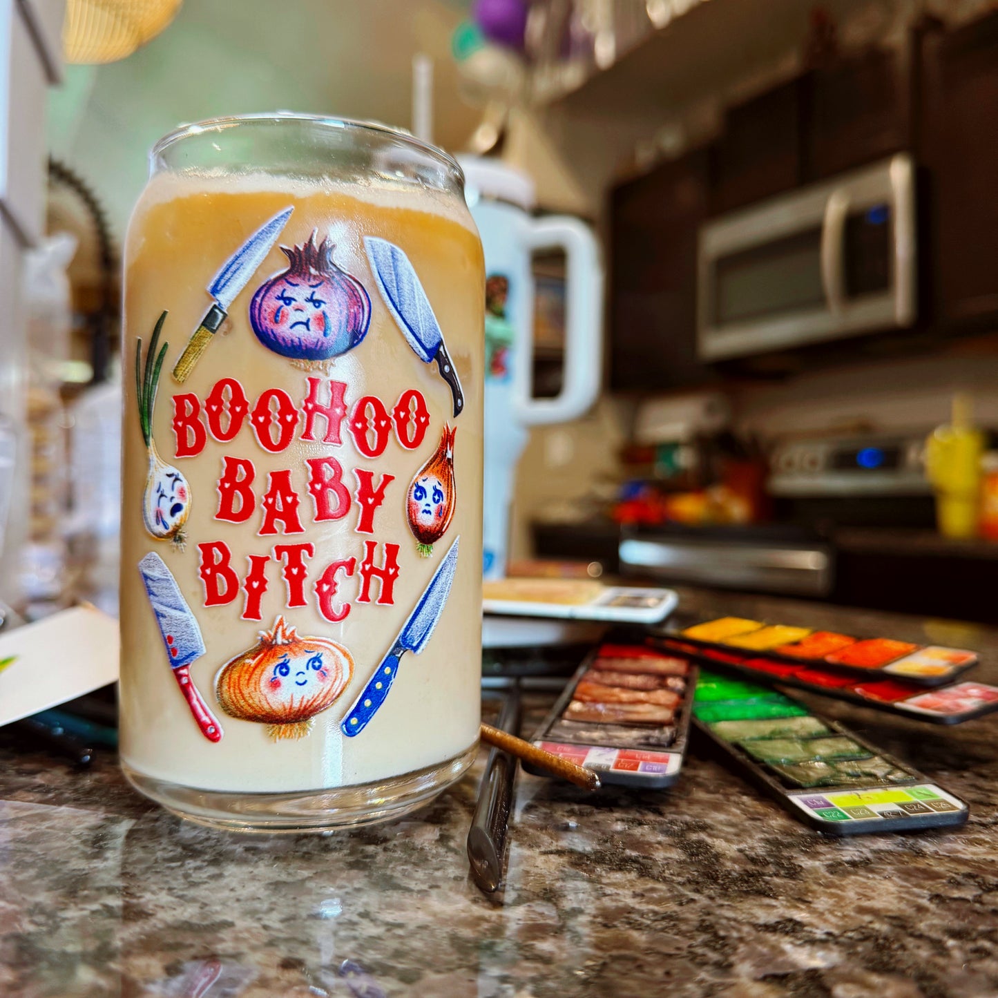 Boohoo Baby Bitch Glass Tumbler