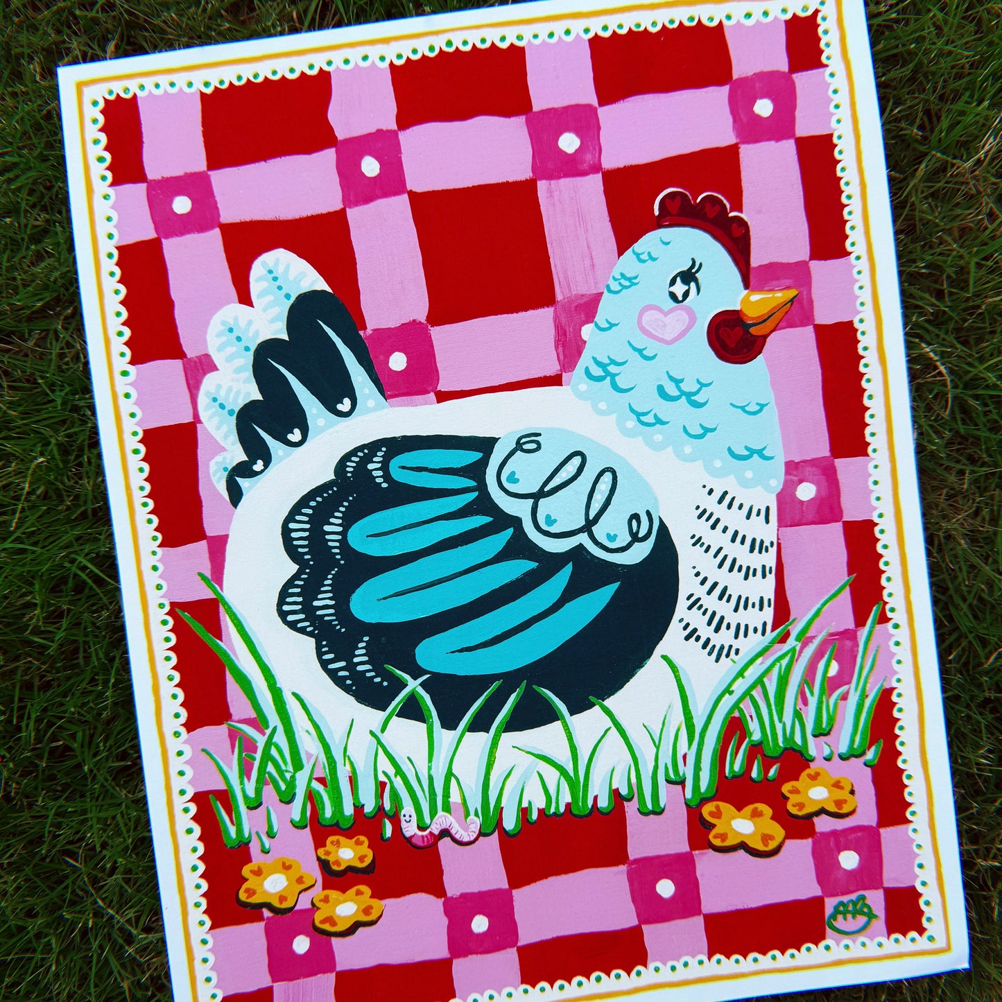 Angel Hen Art Print - Multiple Sizes Available