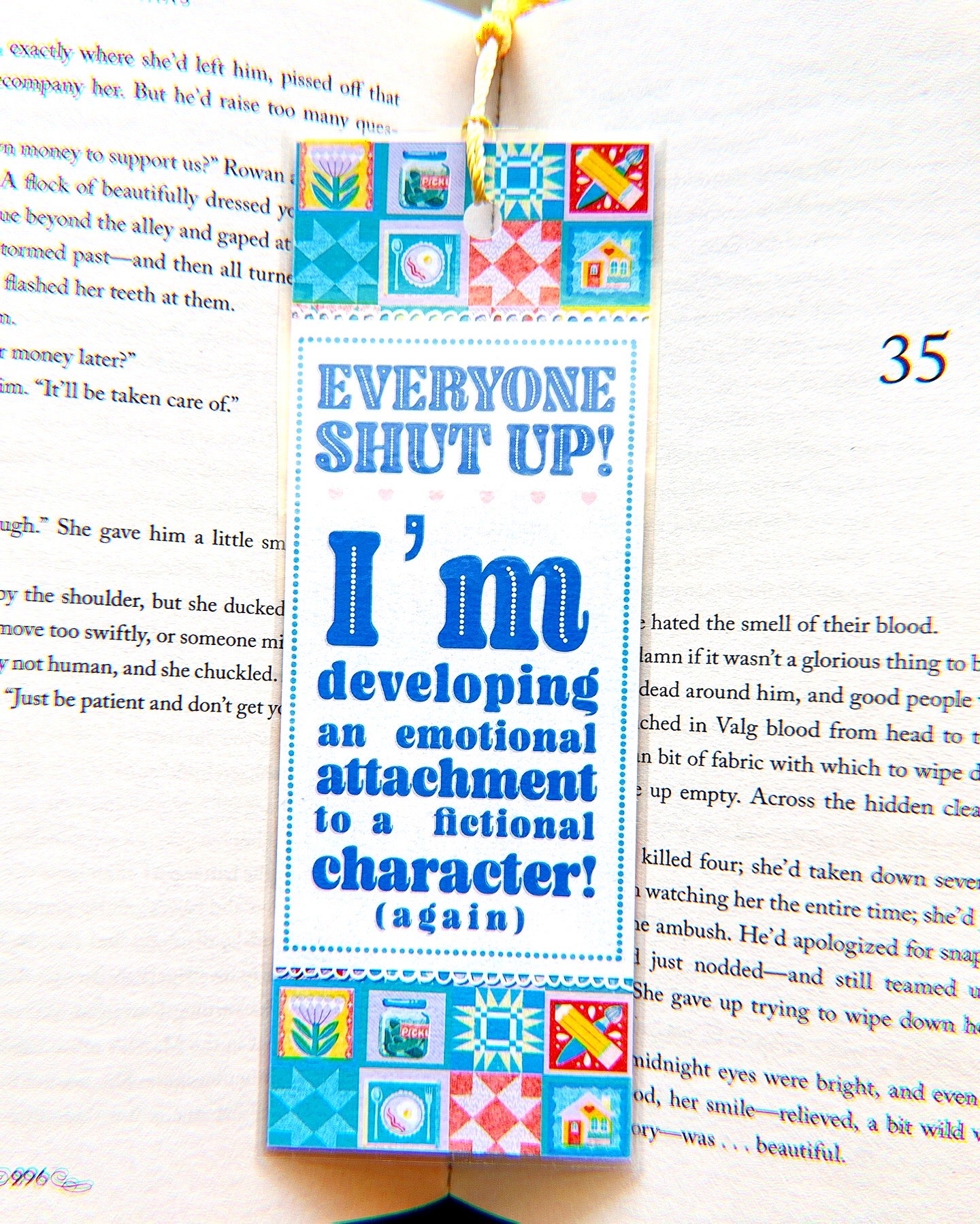 Cozy Emotional Attachment Bookmark