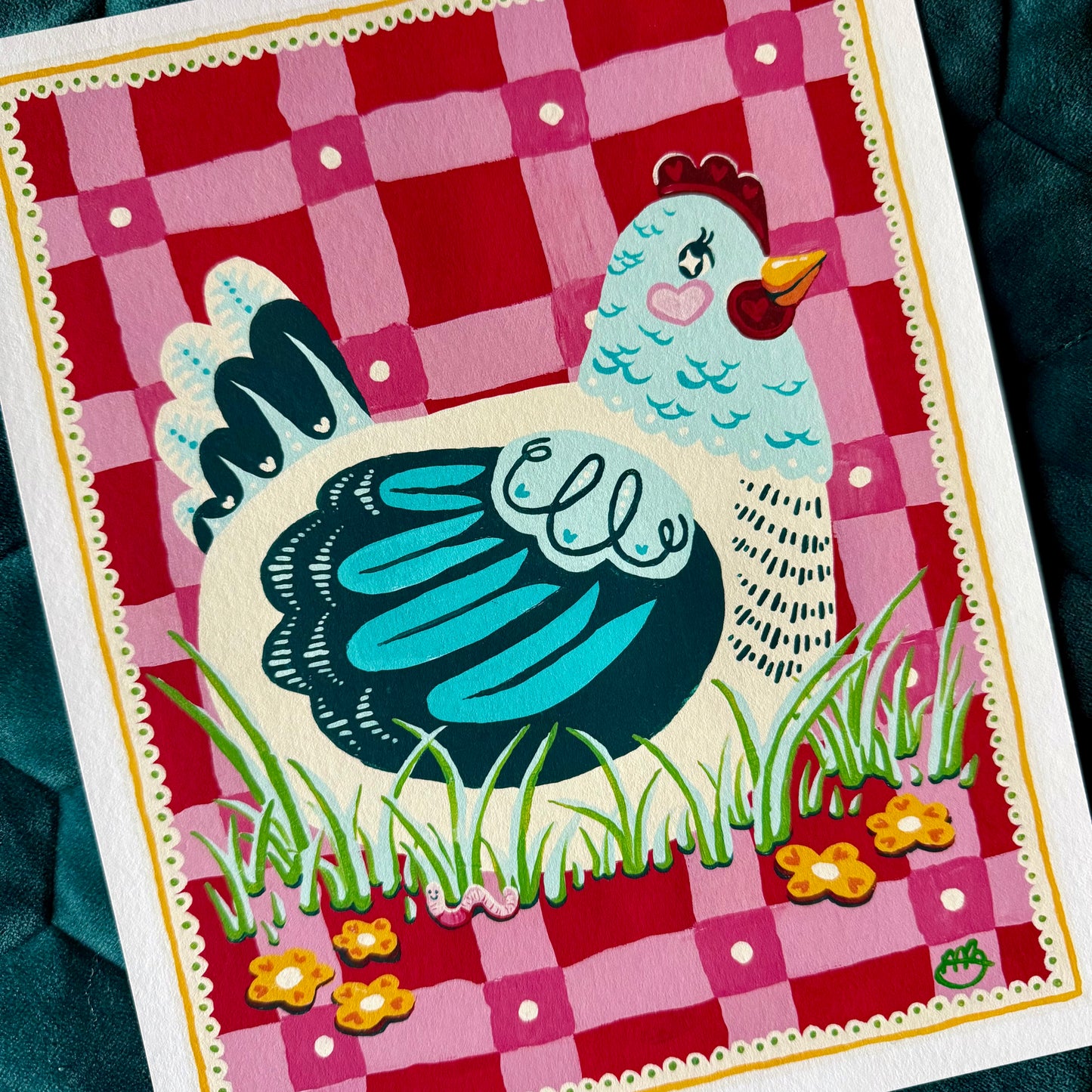 Angel Hen Art Print - Multiple Sizes Available
