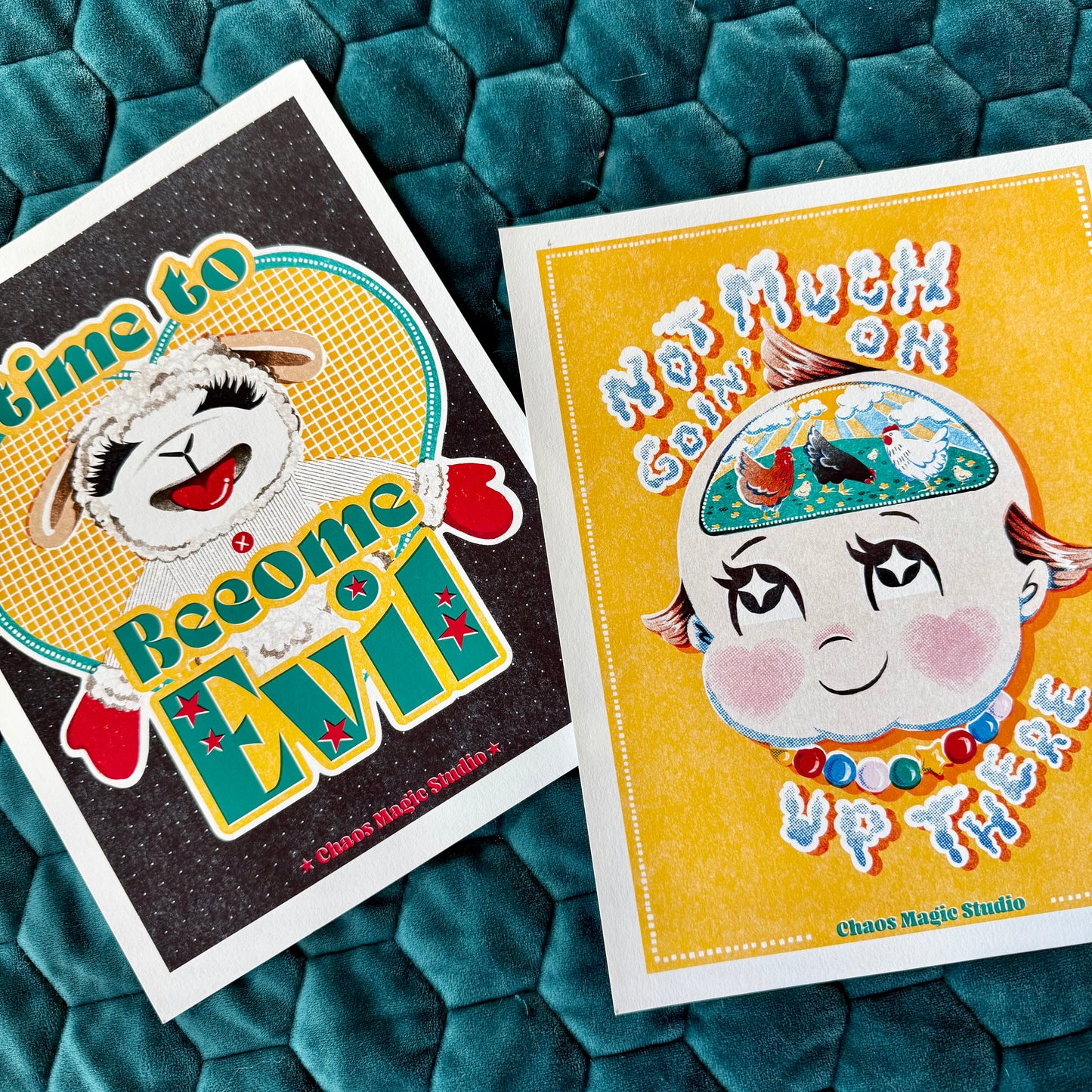 Evil Lamb Chop Art Print - Multiple Sizes Available