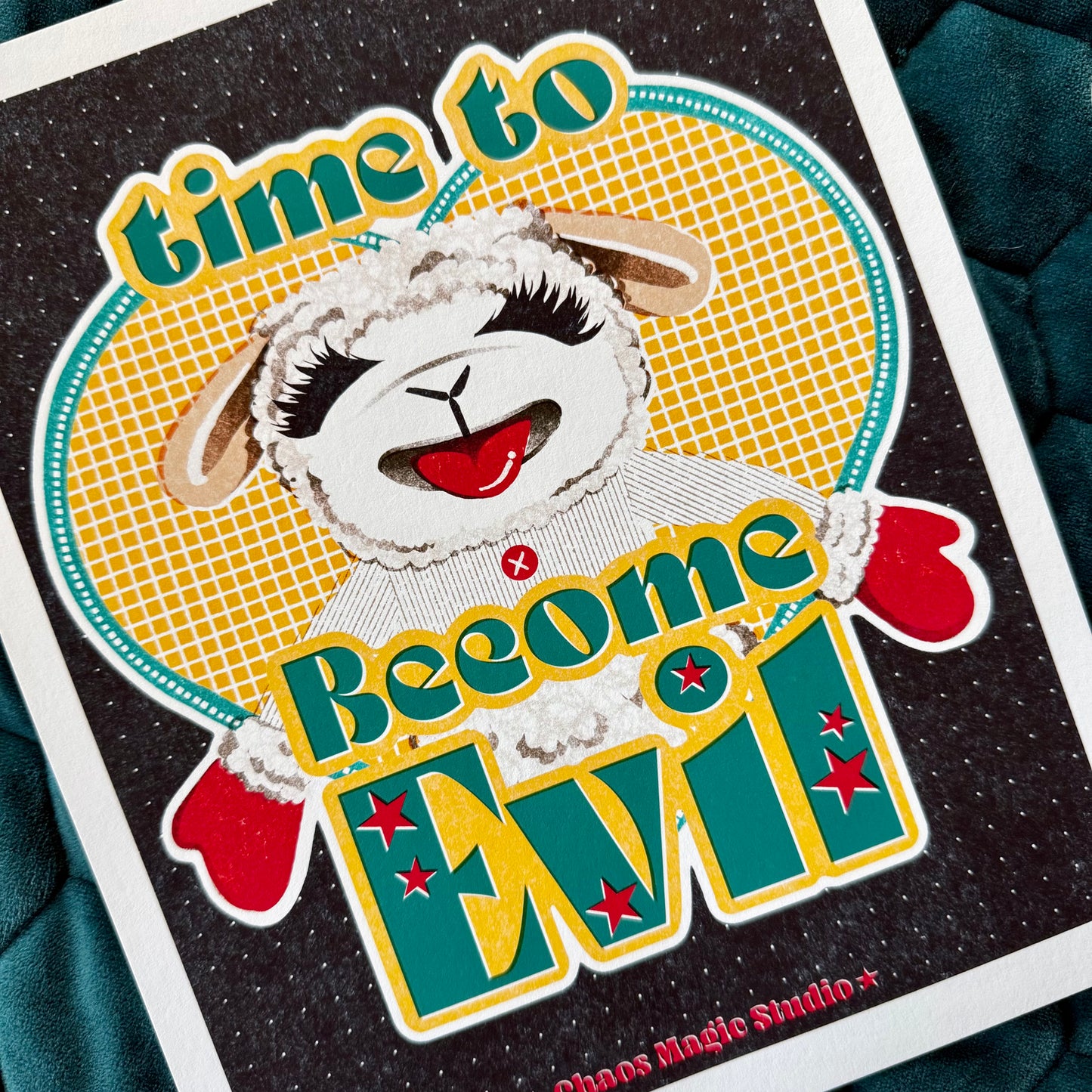 Evil Lamb Chop Art Print - Multiple Sizes Available