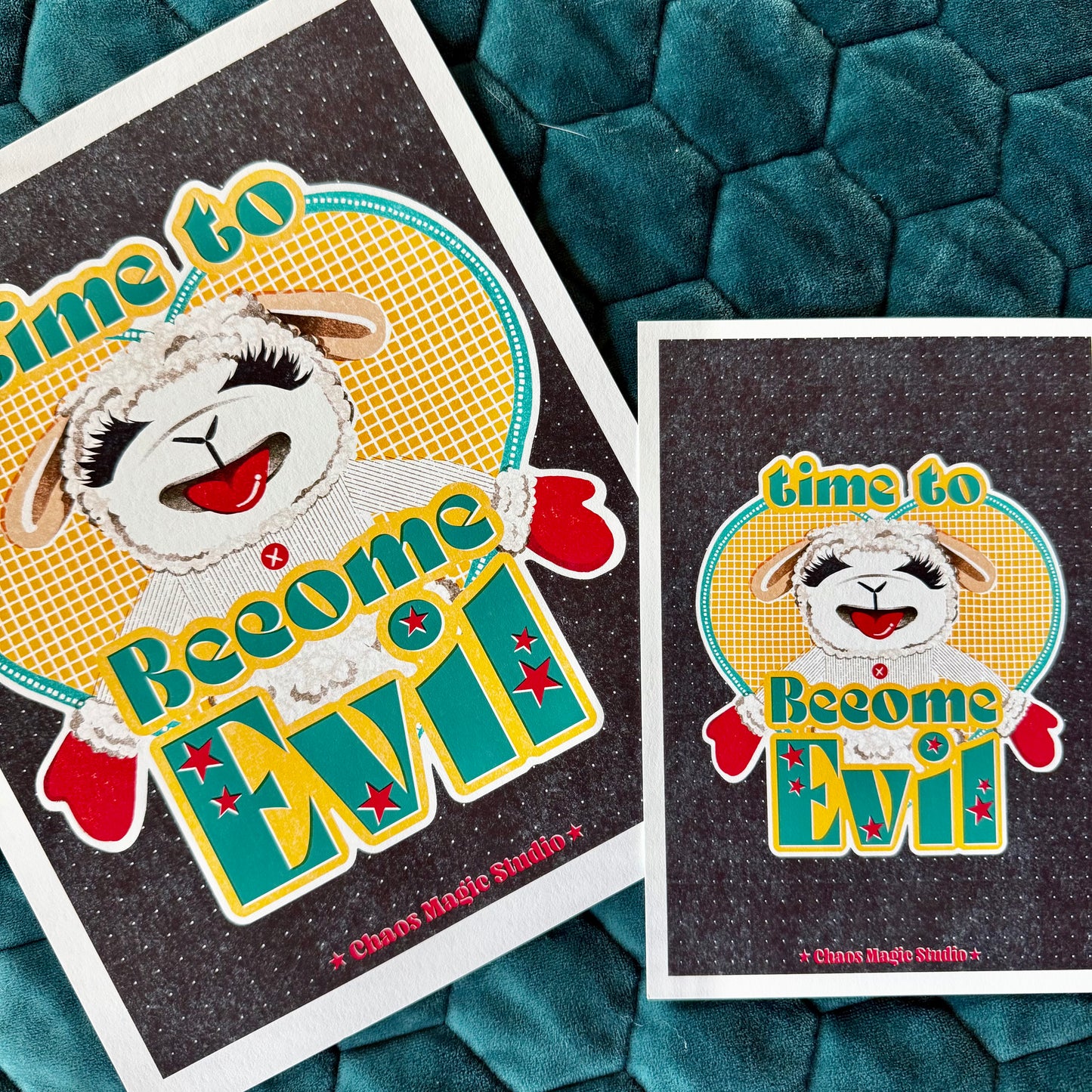 Evil Lamb Chop Art Print - Multiple Sizes Available