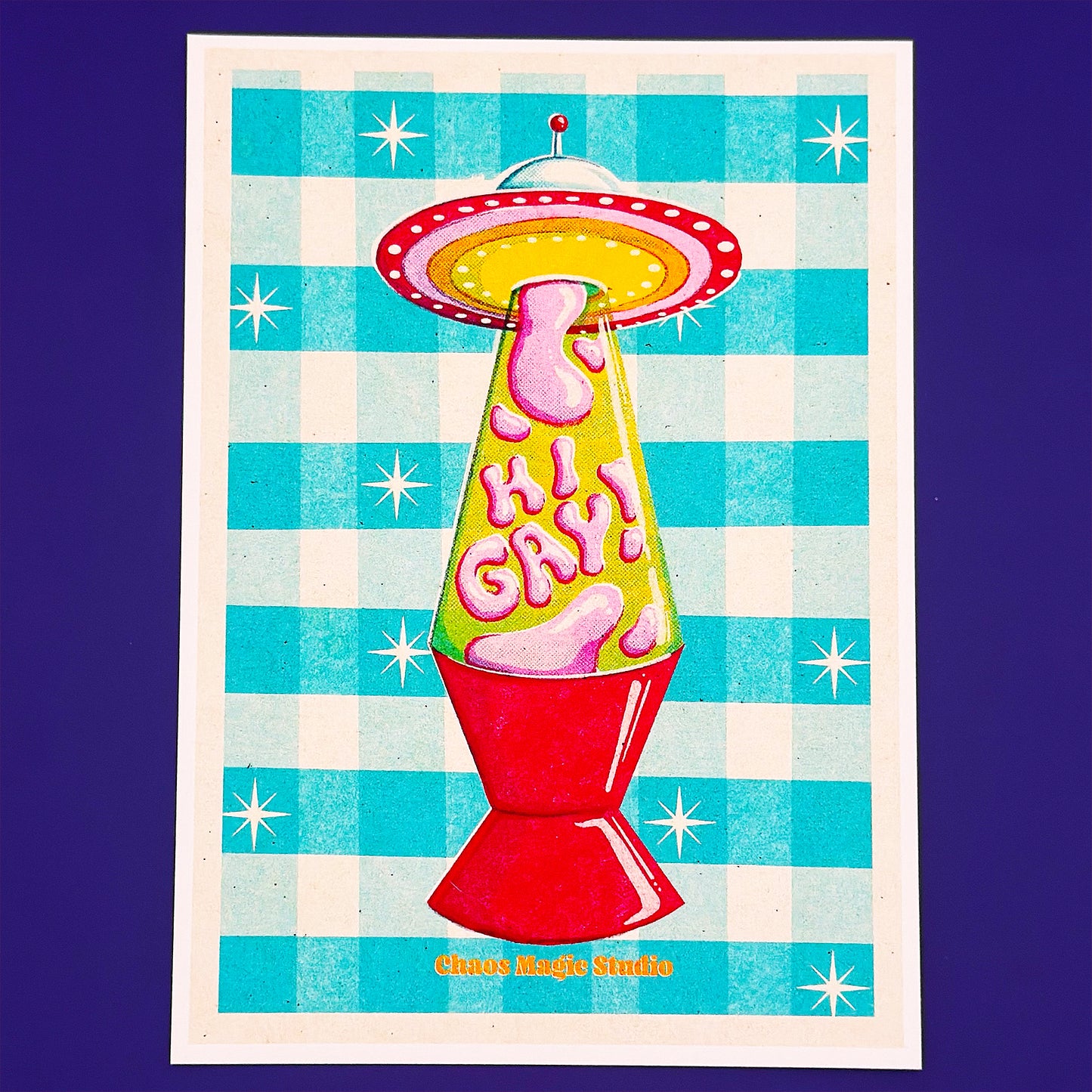 Hi Gay Lava Lamp - Mini Art Print