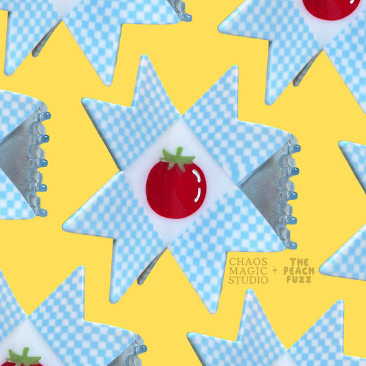 Tomato Quilt Claw Clip