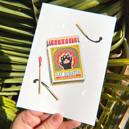 Cat Scratch Safety Matches Print