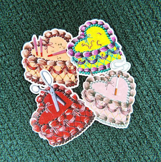 Twisted Toppers -  Cake Sticker 4 Pack