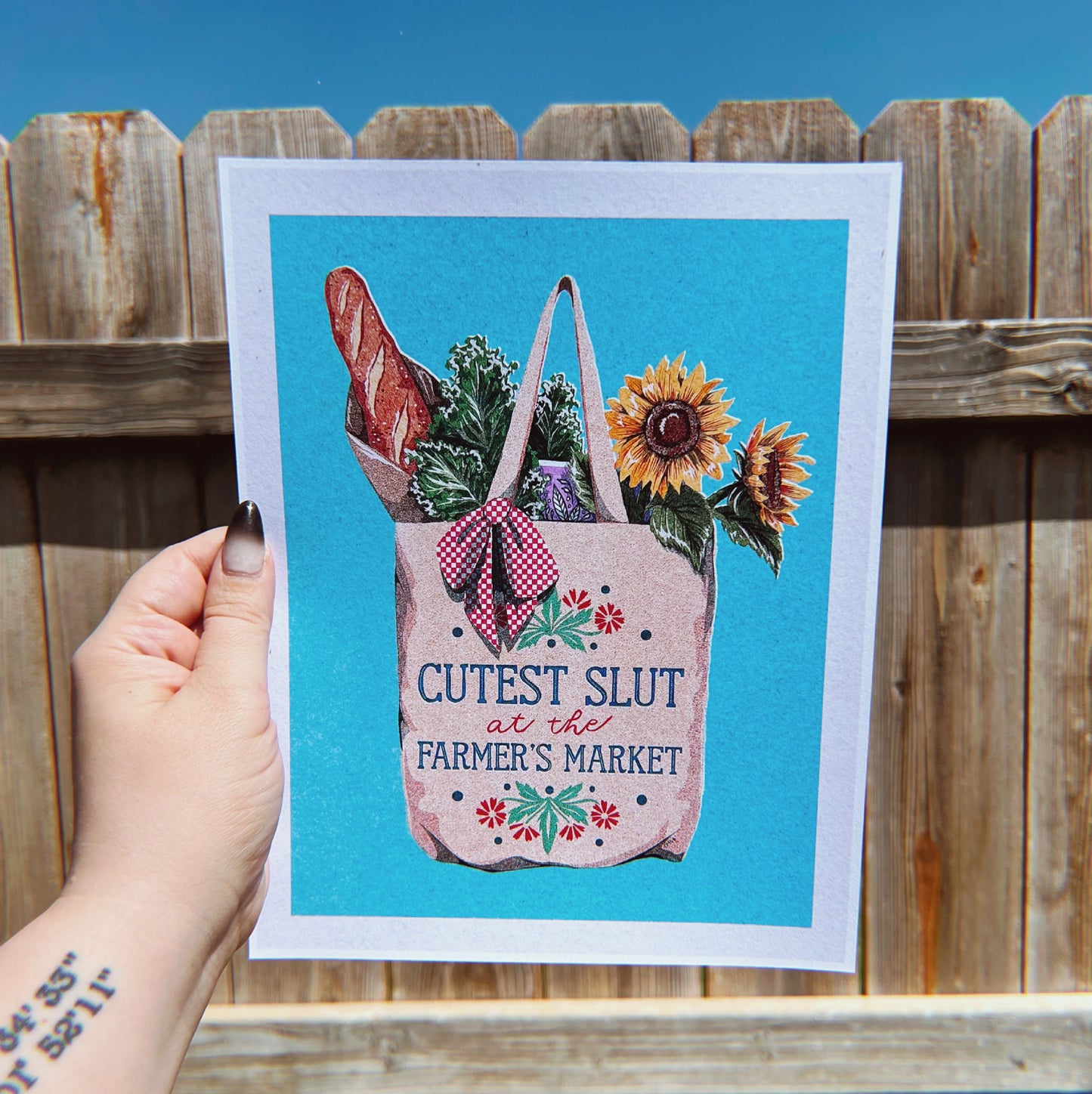 Cutest Slut At The Farmers Market Print - Multiple Size Options