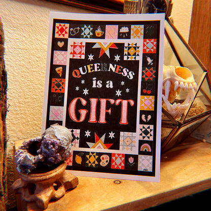 Queerness Is A Gift Art Print - Multiple Size Options