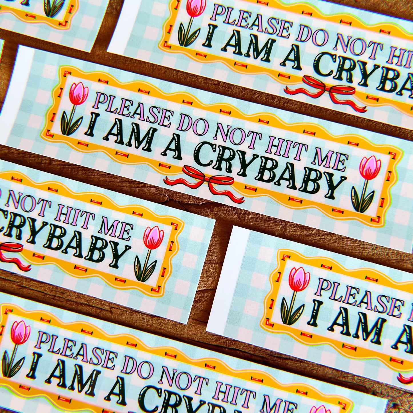 Please don't Hit Me, I Am A Crybaby - Bumper Sticker