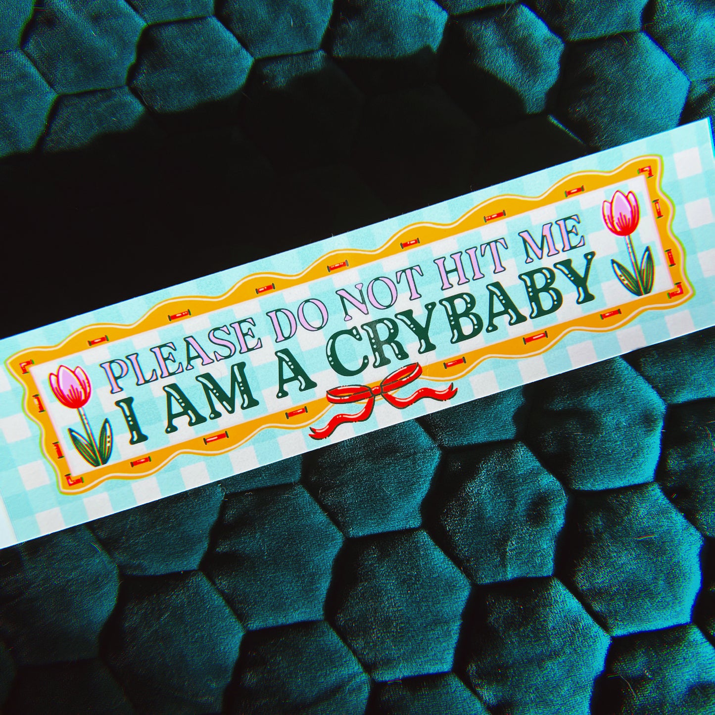 Please don't Hit Me, I Am A Crybaby - Bumper Sticker