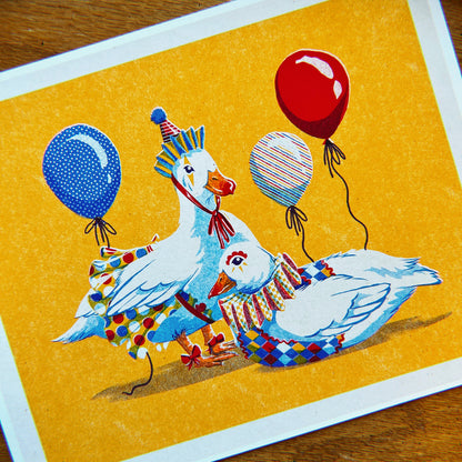 Clown Ducks Art Print - Multiple Size and Style Options