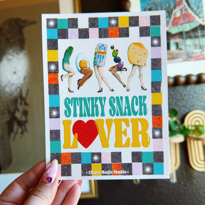 Stinky Snack Lover Art Print - Multiple Sizes