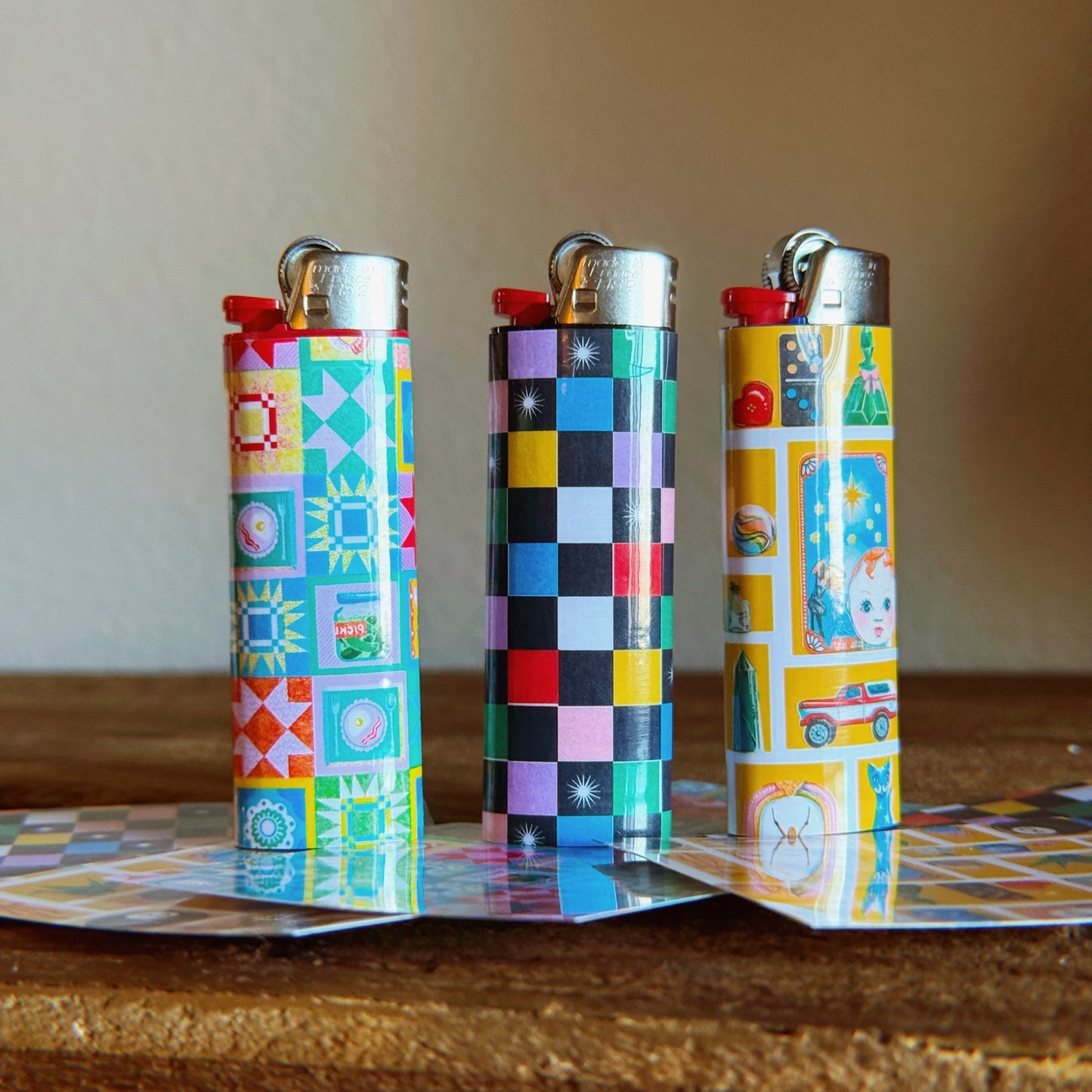 Colorful and Cozy Lighter Wrap Sticker