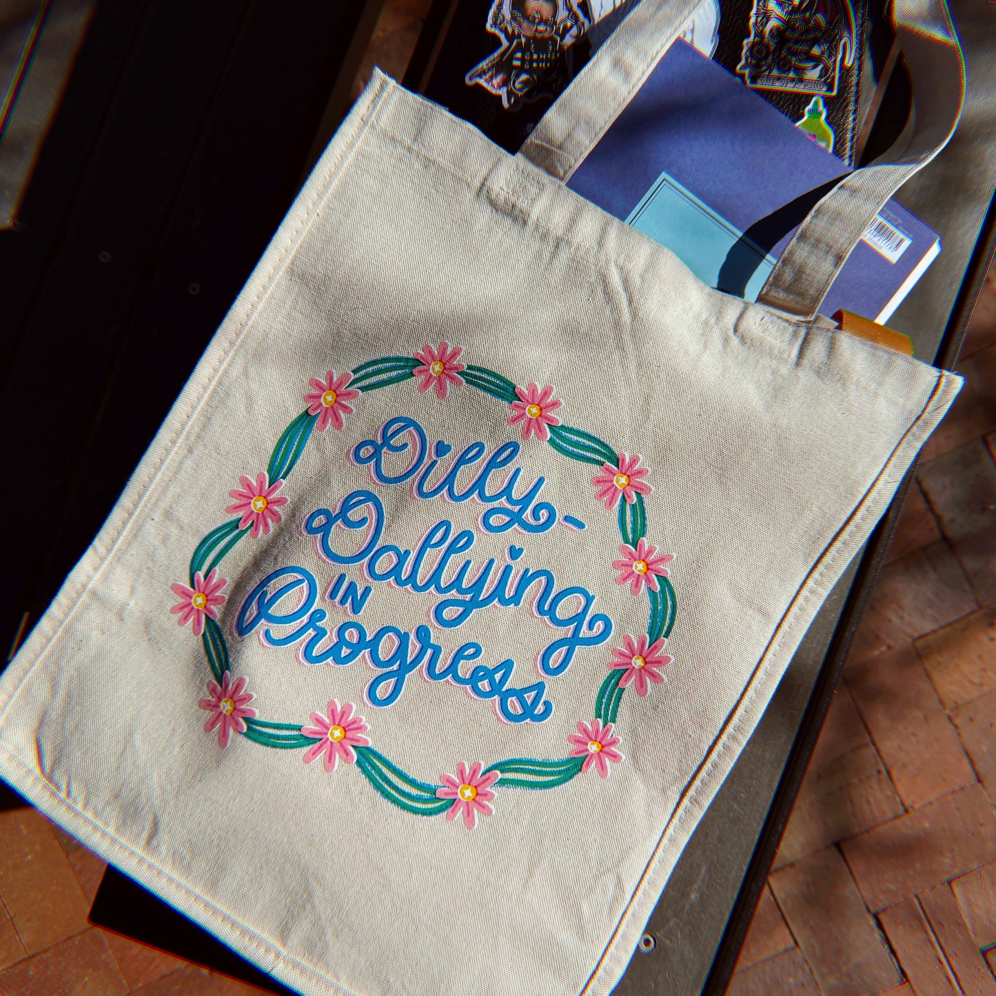 Dilly-Dallying in Progress - Canvas Tote Bag