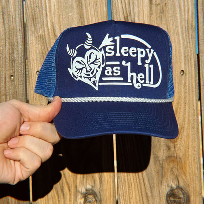 Sleepy as Hell - Mesh Back Trucker Hat (multiple color options)