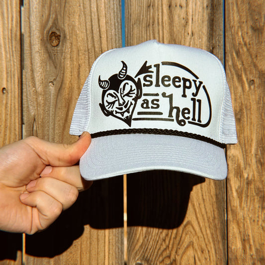 Sleepy as Hell - Mesh Back Trucker Hat (multiple color options)