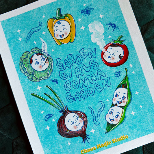 Garden Girls Art Print - Multiple Sizes