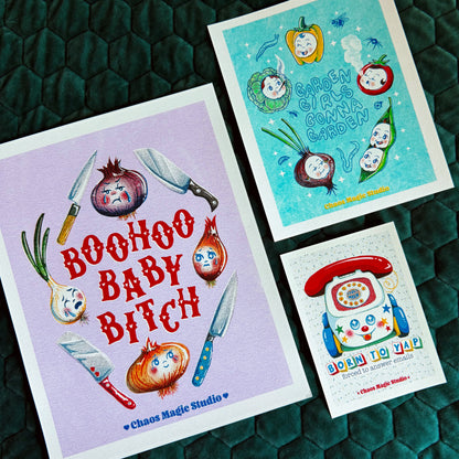 Boohoo Baby Bitch Art Print - Multiple Size Options
