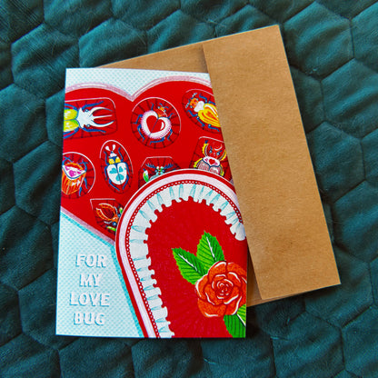 For My Love Bug - Greeting Card