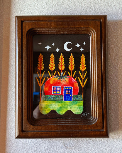 Monday - Framed Ink Painting
