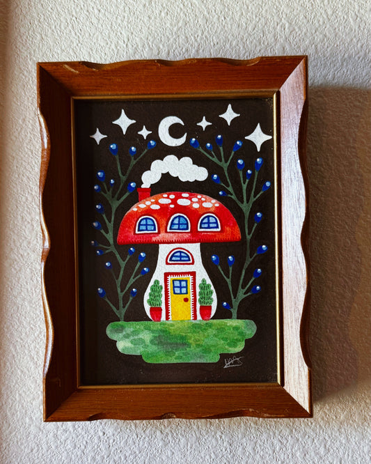 Wednesday - Framed Ink Painting