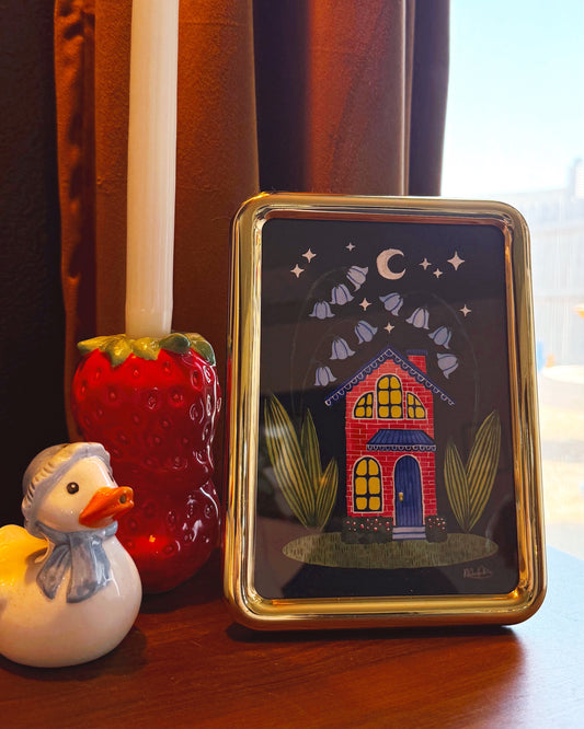 Friday - Framed Ink Painting