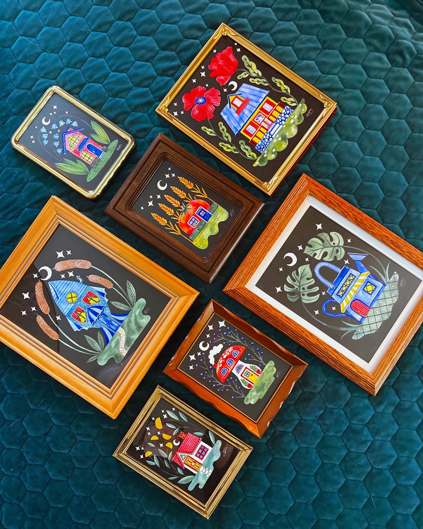 Monday - Framed Ink Painting