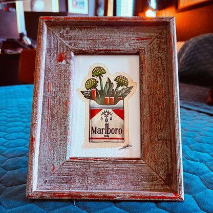 They Don't Count When Your Heart Is Broken - Framed Ink Painting