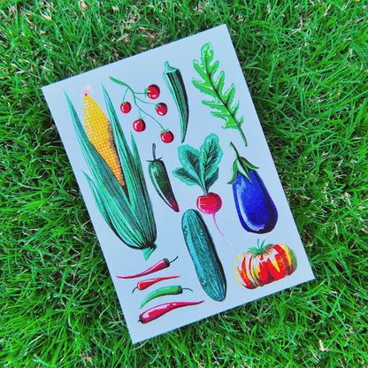 Summer Veg Print - Multiple Sizes