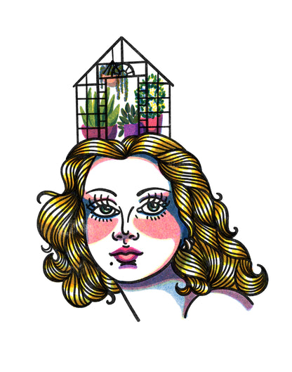 Greenhouse Girl - 11x14 Art Print