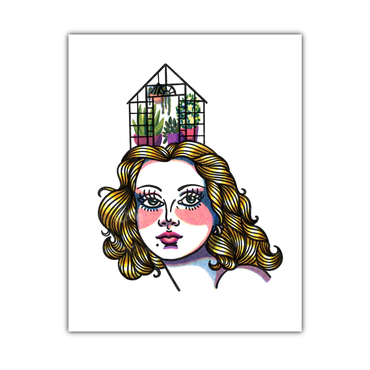 Greenhouse Girl - 11x14 Art Print