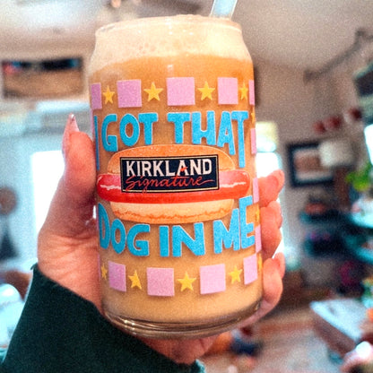 I Got That (Hot) Dog In Me - 16oz. Glass Tumbler