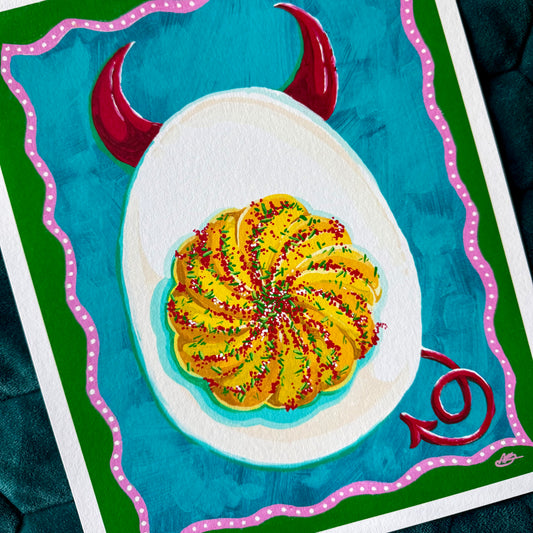 Deviled Egg Art Print - Multiple Sizes Available