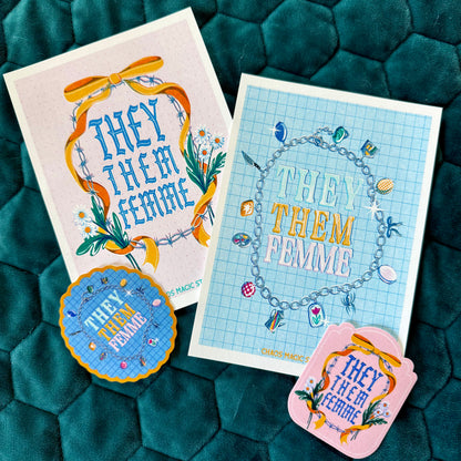 They Them Femme Stickers - Multiple Styles Available