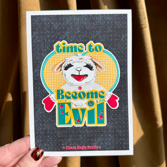 Evil Lamb Chop Art Print - Multiple Sizes Available