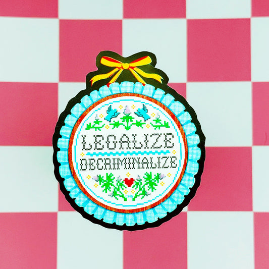 Legalize Decriminalize Vinyl Sticker