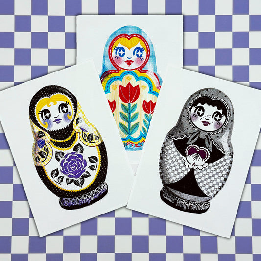 Pride Nesting Doll Mini Prints - Multiple Styles Available