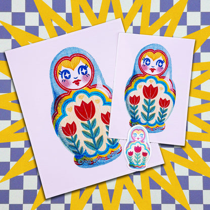 Pride Nesting Doll 8x10 Art Prints - Multiple Styles Available