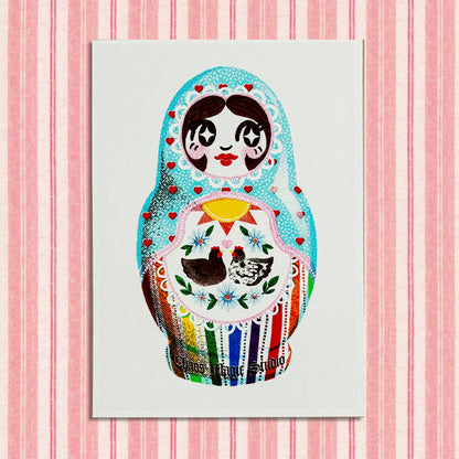 Pride Nesting Doll Mini Prints - Multiple Styles Available