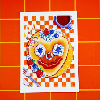 Birthday Pancakes Art Print - Multiple Sizes